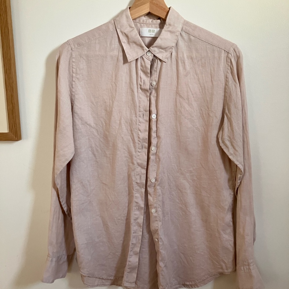 Uniqlo Premium Linen Shirt in Natural